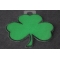 3 Leaf Clover Shamrock Patch | Embroidered Patches 3 Leaf Clover Shamrock Novelty Iron on Patch diagonal view